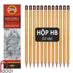Hộp 12 cây bút chì phác thảo KOH I NOOR vẽ người, đầu tượng, tĩnh vật, luyện thi hình họa