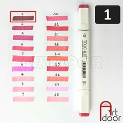 Bút marker TOUCHLIIT 6 (số 0~120) diễn họa kiến trúc, đô thị, đồ án nội thất