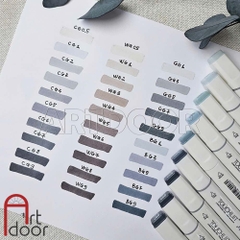 Bút marker TOUCHLIIT 6 (tông Xám) diễn họa kiến trúc, đô thị, đồ án nội thất