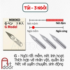 Bút sắt vẽ manga HOLBEIN Nikko cao cấp Nhật Bản, mực vẽ, giấy vẽ truyện tranh (món lẻ)