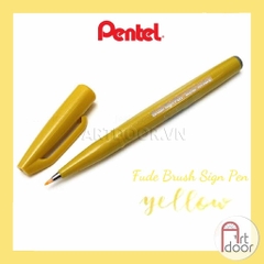 Bút màu viết thư pháp PENTEL Fude Touch (cây lẻ) - [xả kho]