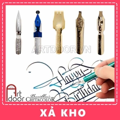 Cán hoặc Ngòi bút sắt CRETACOLOR Calligraphy viết chữ (lẻ) - [xả kho]