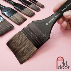 Cọ vẽ Bản Lớn đầu Vuông SUNWAY lông Sóc (207PXF) lông Sóc, thân đen