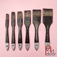 Cọ vẽ quét Mảng SUNWAY lông Sóc Mix thân đen