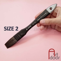 Cọ vẽ Bản Lớn đầu Vuông SUNWAY lông Sóc (207PXF) lông Sóc, thân đen