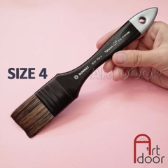 Cọ vẽ Bản Lớn đầu Vuông SUNWAY lông Sóc (207PXF) lông Sóc, thân đen