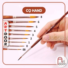 Cọ vẽ đầu Tròn HAND thân Nâu (ZBS)