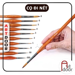 Cọ vẽ đầu tròn HAND (ZBS2), ARTPOWER (ZBS2) học vẽ trang trí màu nước, pentel poster, gouache