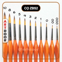 Cọ vẽ đầu tròn HAND (ZBS2) học vẽ màu nước, pentel poster, gouache, luyện thi trang trí màu