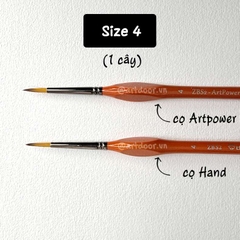 Cọ vẽ đầu tròn HAND (ZBS2), ARTPOWER (ZBS2) học vẽ trang trí màu nước, pentel poster, gouache