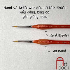Cọ vẽ đầu tròn HAND (ZBS2), ARTPOWER (ZBS2) học vẽ trang trí màu nước, pentel poster, gouache