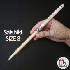 Cọ vẽ đầu Tròn màu nước HOLBEIN lông Hươu Nhật Bản