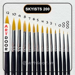 Cọ vẽ đầu Tròn SKYISTS (200) học vẽ trang trí màu nước, pentel poster, gouache
