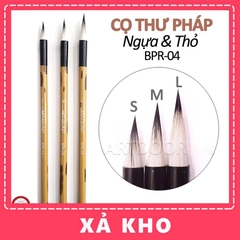 Cọ vẽ đầu Tròn thư pháp ART SECRET lông Ngựa Thỏ (BPR04) - [xả kho]