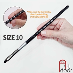 Cọ vẽ đầu Vuông SUNWAY Basic lông Sóc Mix thân Đen (207F)