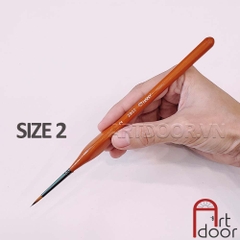 Cọ vẽ đầu tròn HAND (ZBS2) học vẽ màu nước, pentel poster, gouache, luyện thi trang trí màu