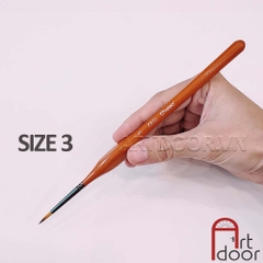 Cọ vẽ đầu tròn HAND (ZBS2) học vẽ màu nước, pentel poster, gouache, luyện thi trang trí màu