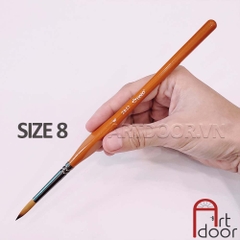 Cọ vẽ đầu tròn HAND (ZBS2) học vẽ màu nước, pentel poster, gouache, luyện thi trang trí màu