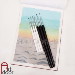 Cọ vẽ Tỉa nét siêu mảnh (giá Rẻ) tập vẽ màu Nước, Acrylic, Gouache, đất sét, số hoá