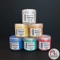 Combo màu vẽ Acrylic MONT MARTE Hũ (chiết 30ml) custom áo, vải, gỗ, kính, tô tượng, đất sét, số hóa