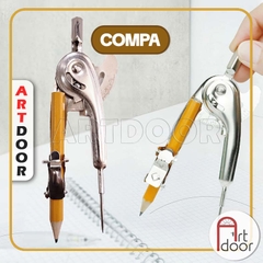 Compa vẽ kỹ thuật có thước gắn kèm dễ sử dụng