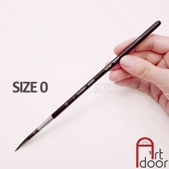 Cọ vẽ màu nước đầu Tròn SUNWAY Basic (B207) lông Sóc, thân Đen