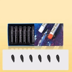 Màu vẽ Sáp Dầu họa sĩ PAUL RUBENS mềm đắp nổi - Thỏi Đen (6 cây) - [xả kho]