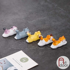 Giá gác cọ vẽ tranh bằng Sứ hình thú