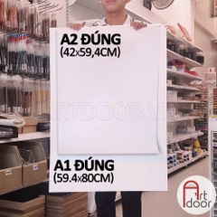 Giấy vẽ màu nước CANSON khổ lớn A1/A2/A3/A4 dày 220gsm (vân ngang) - [HỎA TỐC HCM]