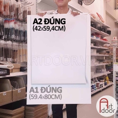 Giấy vẽ màu nước CANSON khổ lớn A1/A2/A3/A4 dày 220gsm (vân ngang) - [HỎA TỐC HCM]