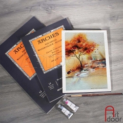 Giấy vẽ màu nước ARCHES Artist dày 300gsm dòng hoạ sĩ khổ Đúng (vân mịn/ nổi)