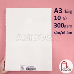 Giấy vẽ màu nước BAOHONG bột gỗ khổ Đúng dày 230~300gsm (vân nổi Rough)