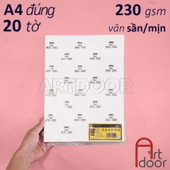 Giấy vẽ màu nước BAOHONG bột gỗ khổ Đúng dày 230~300gsm (vân nổi Rough)