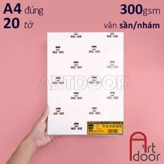 Giấy vẽ màu nước BAOHONG bột gỗ khổ Đúng dày 230~300gsm (vân nổi Rough)