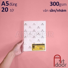 Giấy vẽ màu nước BAOHONG bột gỗ khổ Đúng dày 230~300gsm (vân nổi Rough)