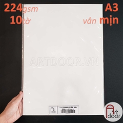 Giấy vẽ màu nước CANSON Pháp nhập khẩu dày 224gsm (vân mịn)