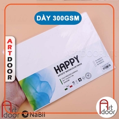 Giấy vẽ màu nước HAPPY dày 300gsm (vân nổi Cold)