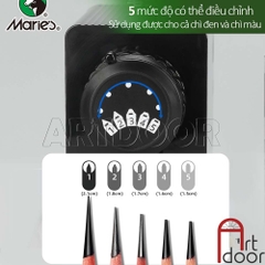 Gọt chuốt bút chì MARIES Sharpener có thể chuốt dài, quay bằng tay