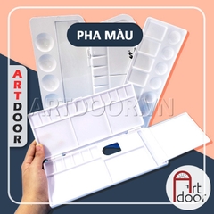 Khay Bảng pha màu (nhiều Ngăn) học vẽ trang trí màu nước, pentel poster, gouache