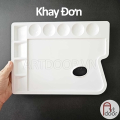 Khay Bảng pha màu (nhiều Ngăn) học vẽ trang trí màu nước, pentel poster, gouache