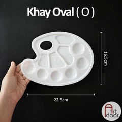 Khay pha màu (Nhiều Ngăn) học vẽ màu nước, poster, gouache, luyện thi trang trí màu