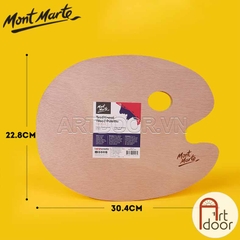 Khay Bảng pha màu MONT MARTE Oval bằng Gỗ (palette) - [xả kho]