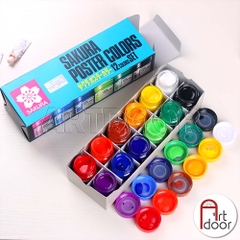 Bộ màu vẽ Poster SAKURA Postercolor Hũ 30ml (hộp giấy)