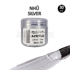 Màu vẽ Acrylic MONT MARTE Hũ (chiết 30ml) custom áo, vải, gỗ, kính, tô tượng, đất sét, số hóa