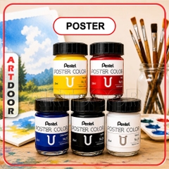 Màu vẽ Poster PENTEL hũ lớn (30ml) học vẽ trang trí màu, luyện thi kiến trúc mỹ thuật