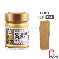 Màu vẽ Poster SAKURA hũ lớn (30ml) học vẽ trang trí màu, luyện thi kiến trúc mỹ thuật, pha cùng pentel poster