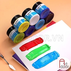 Màu vẽ Acrylic MONT MARTE Hũ (100ml) custom áo, vải, gỗ, kính, tô tượng, đất sét, số hóa