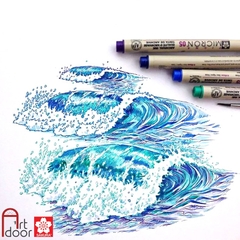 Bút line kháng nước Nhiều Màu SAKURA Micron (cây lẻ)