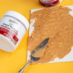 Cát Trắng trộn màu Acrylic MONT MARTE  siêu mịn (250ml) vẽ tranh 3D, tạo hiệu ứng đắp nổi - [xả kho]