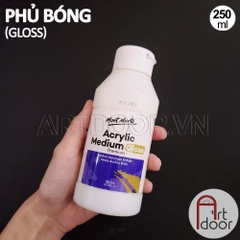 Phủ Bóng Acrylic MONT MARTE chống nước (Chai Lớn) phủ lì trên vải, đất sét, tô tượng, kính, gỗ, đá